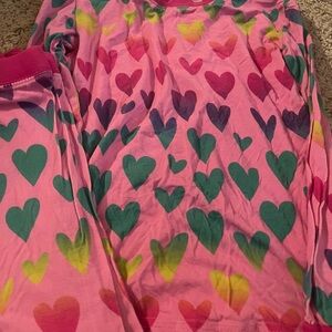 Little Sleepies 4T Rainbow Hearts Pattern Kids Pajama Set